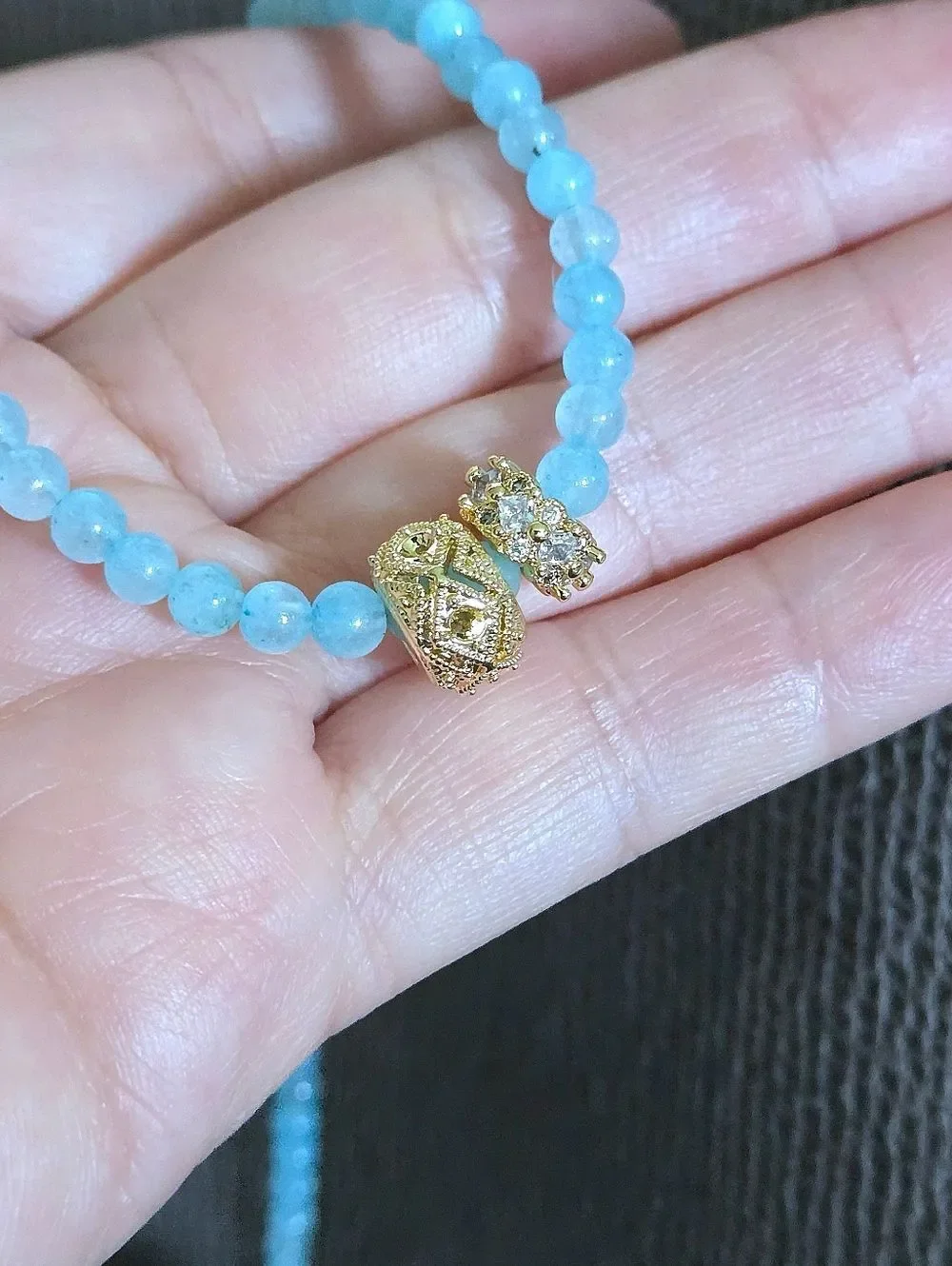 MacRae & Co. Blue Quartz with Charm Duo✌️ Necklace - NWT